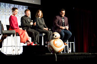Daisy Ridley (Rey) - Rian Johnson, Kathleen Kennedy, and BB-8