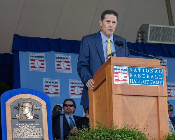 Mike "Moose" Mussina inducted into the MLB Hall of Fame 2019, played for the Baltimore Orioles and the New York Yankees