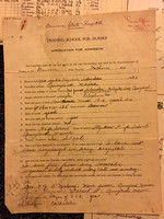 Nurses Training school application 1934