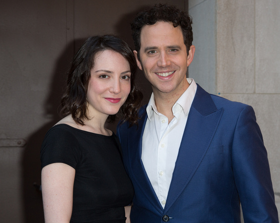 Actor Santino Fontana (R) and guest attend the Broadway opening night of "The Realistic Joneses" at The Lyceum Theater on April 6, 2014 in New York City