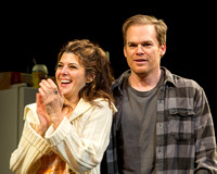 Marisa Tomei and Michael C. Hall attend the "The Realistic Joneses" opening night curtain call