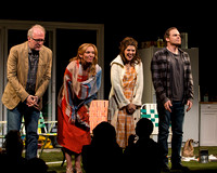 Tracy Letts, Toni Collette, Marisa Tomei and Michael C. Hall attend the "The Realistic Joneses" opening night curtain call