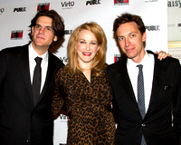 Alex Timbers, Katie Finneran and Michael Friedman pose at the Opening Night of "Bloody Bloody Andrew Jackson" on Broadway