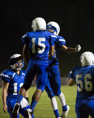 #15 Kyle Merth Celebrates with teammates after TD